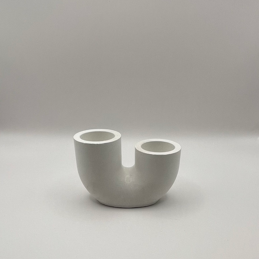 ICON white candle holder